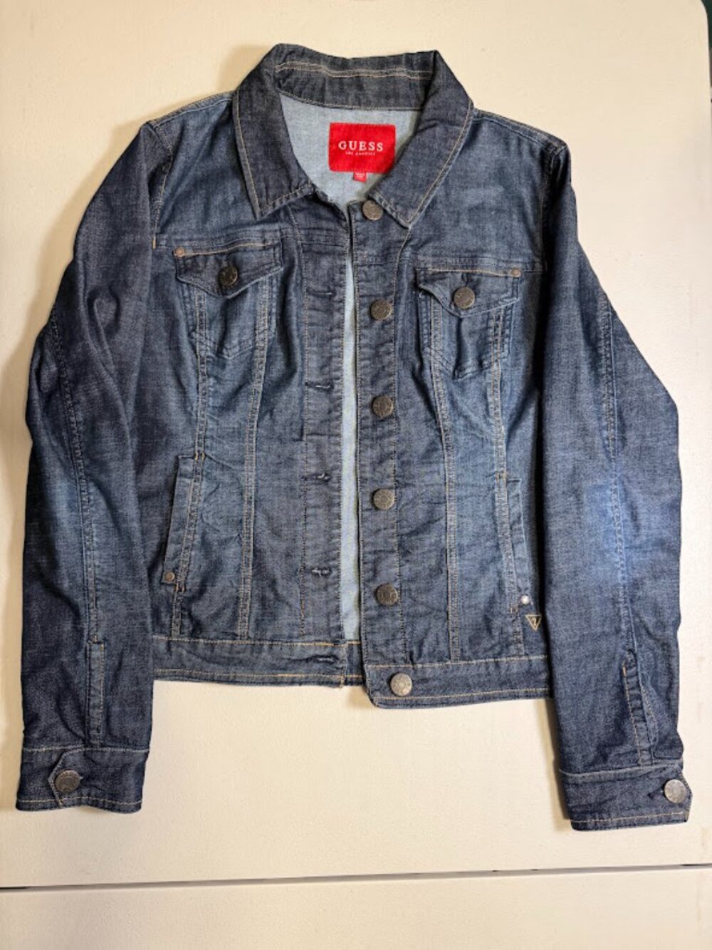 GUESS Los Angeles Dark Wash Denim Trucker Jacket XL